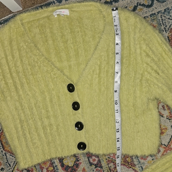 Better Be Neon Green Cropped Cardigan - Picture 8 of 9